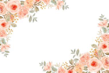 Tasarım için suluboya çiçekler arka plan vektörü.