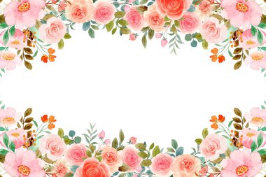 Tasarım için suluboya çiçekler arka plan vektörü.