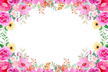 Tasarım için suluboya çiçekler arka plan vektörü.