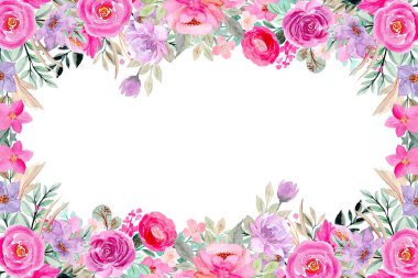 Tasarım için suluboya çiçekler arka plan vektörü.