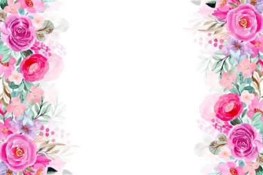 Tasarım için suluboya çiçekler arka plan vektörü.