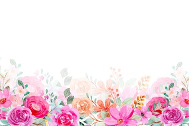 Tasarım için suluboya çiçekler arka plan vektörü.