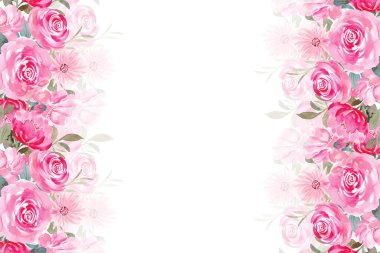 suluboya çiçek çerçevesi arkaplanı 