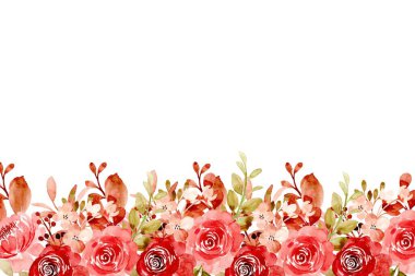 suluboya çiçek çerçevesi arkaplanı 