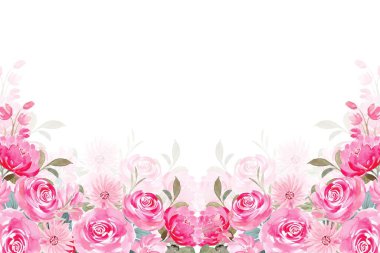 suluboya çiçek çerçevesi arkaplanı 