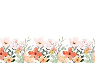 suluboya çiçek çerçevesi arkaplanı