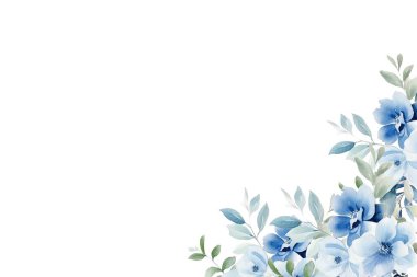 suluboya çiçekler tasarım için çerçeve.