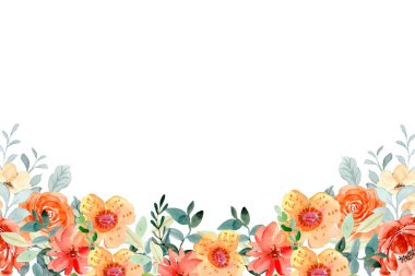 düğün, doğum günü, kart, arkaplan, davetiye, duvar kağıdı, çıkartma, dekorasyon vesaire için suluboya çiçek çerçevesi arka planı.