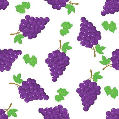 Kusursuz mor üzüm desenli tasarım vektörü, basit tatlı üzüm deseni