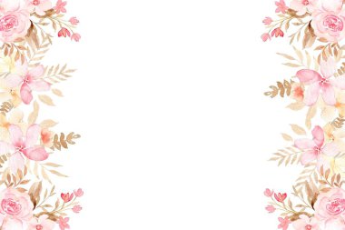 Su Rengi Gül Çiçek Davetiye Kartı Arkaplanı