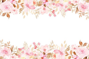 Su Rengi Gül Çiçek Davetiye Kartı Arkaplanı