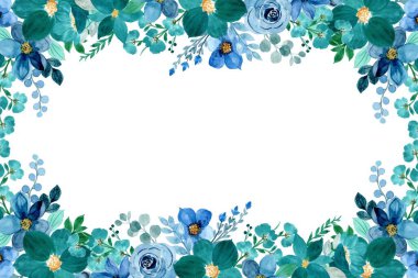 Düğün, doğum günü, kart, arkaplan, davetiye, duvar kağıdı, çıkartma, dekorasyon için çiçek boyası sınırı.