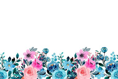 Arkaplan, düğün, doğum günü, duvar kağıdı, pankart, dekorasyon vs. için suluboya yaban çiçeği çerçevesi.