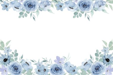 düğün, doğum günü, kart, arkaplan, davetiye, duvar kağıdı, çıkartma, dekorasyon için çiçek suluboya sınırı.