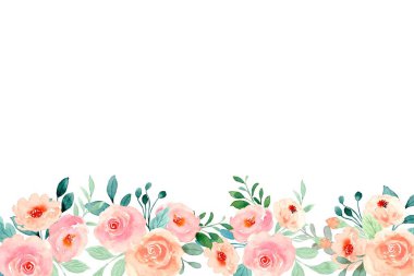 Düğün, doğum günü, kart, arkaplan, davetiye, duvar kağıdı, çıkartma, dekorasyon vesaire için şeftali rengi suluboya kenarı.