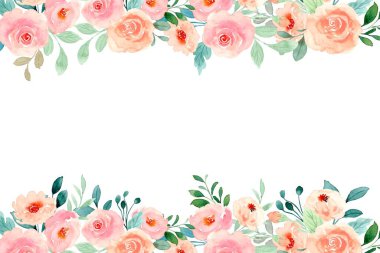 Düğün, doğum günü, kart, arkaplan, davetiye, duvar kağıdı, çıkartma, dekorasyon vesaire için şeftali rengi suluboya kenarı.