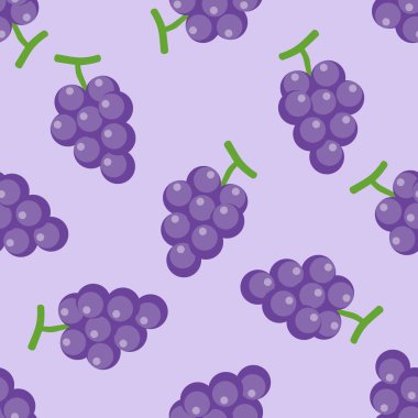 Kusursuz mor üzüm desenli tasarım vektörü, çizilmiş biçimli basit üzüm deseni