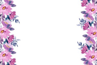 düğün, doğum günü, kart, arkaplan, davetiye, duvar kağıdı, çıkartma, dekorasyon için çiçek kenarı suluboyası.