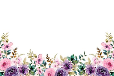 düğün, doğum günü, kart, arkaplan, davetiye, duvar kağıdı, çıkartma, dekorasyon için çiçek suluboya çerçevesi.