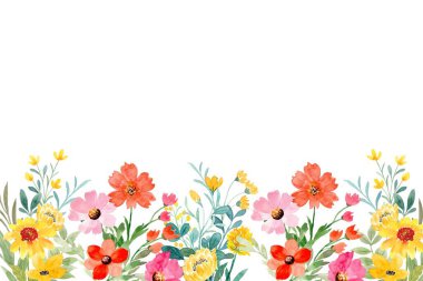 düğün, doğum günü, kart, arkaplan, davetiye, duvar kağıdı, çıkartma, dekorasyon için çiçek suluboya çerçevesi.