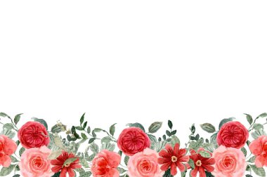 suluboya çiçekler tasarım için çerçeve vektörü.