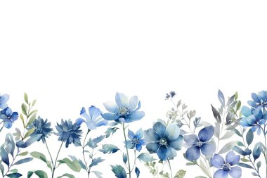 suluboya çiçekler tasarım için çerçeve vektörü.