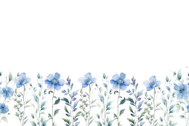 suluboya çiçekler tasarım için çerçeve vektörü.