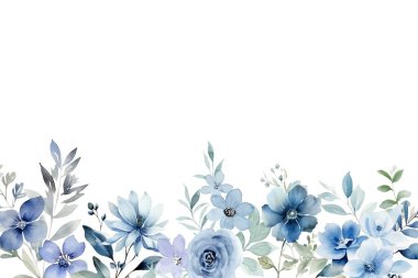 suluboya çiçekler tasarım için çerçeve vektörü.