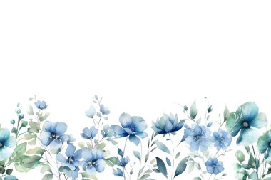 suluboya çiçekler tasarım için çerçeve vektörü.