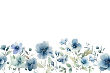 suluboya çiçekler tasarım için çerçeve vektörü.