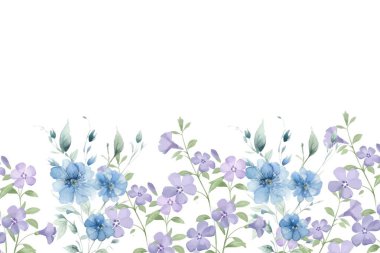 suluboya çiçekler tasarım için çerçeve vektörü.