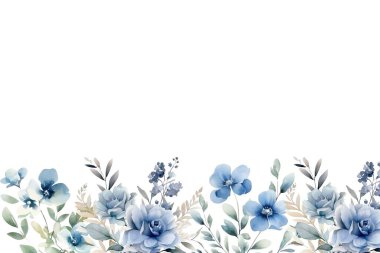 suluboya çiçekler tasarım için çerçeve vektörü.