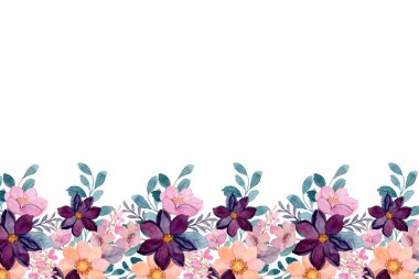 suluboya çiçek çerçevesi, tasarım için arkaplan, pastel renkler