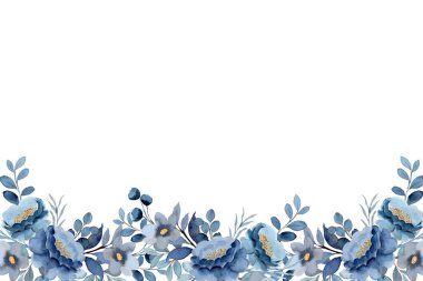 suluboya çiçek çerçevesi, tasarım için arkaplan,