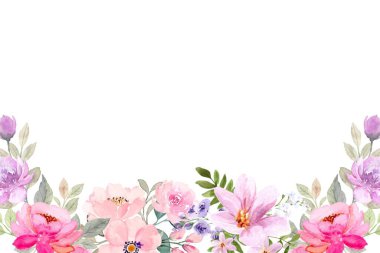 Tasarım için suluboya çiçekler arka plan vektörü.