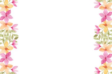 Tasarım için suluboya çiçekler arka plan vektörü.