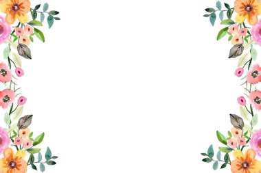 Tasarım için suluboya çiçekler arka plan vektörü.