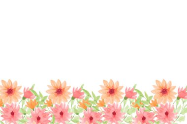 Tasarım için suluboya çiçekler arka plan vektörü.