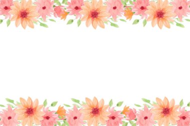 Tasarım için suluboya çiçekler arka plan vektörü.