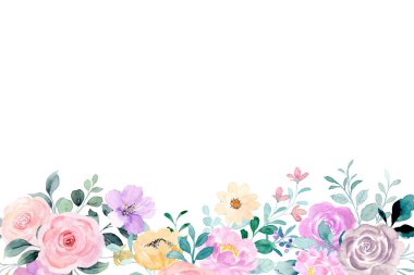 Düğün, doğum günü, kart, arkaplan, davetiye, duvar kağıdı, çıkartma, dekorasyon vesaire için renkli suluboya çerçevesi.