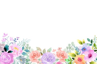 Düğün, doğum günü, kart, arkaplan, davetiye, duvar kağıdı, çıkartma, dekorasyon vesaire için renkli suluboya çerçevesi.