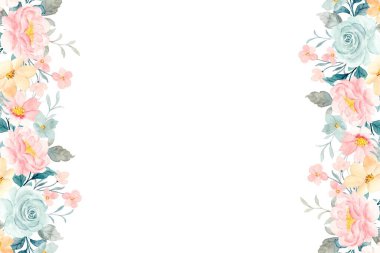 Düğün, doğum günü, kart, arkaplan, davetiye, duvar kağıdı, çıkartma, dekorasyon vesaire için renkli suluboya çerçevesi.