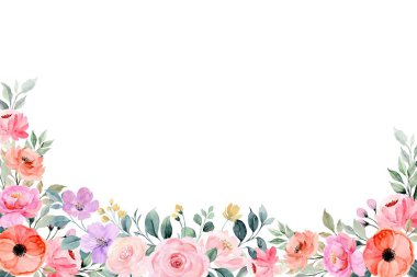 Düğün, doğum günü, kart, arkaplan, davetiye, duvar kağıdı, çıkartma, dekorasyon vesaire için renkli suluboya çerçevesi.