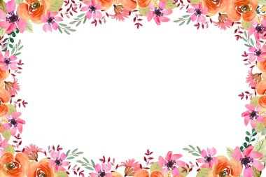 Tasarım için suluboya çiçekler arka plan vektörü