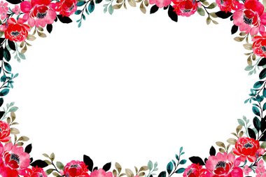 Düğün, doğum günü, kart, arkaplan, davetiye, duvar kağıdı, çıkartma, dekorasyon için suluboya çerçeve.