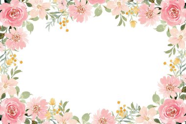 Düğün, doğum günü, kart, arkaplan, davetiye, duvar kağıdı, çıkartma, dekorasyon için suluboya çerçeve.