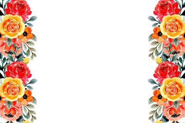 Düğün, doğum günü, kart, arkaplan, davetiye, duvar kağıdı, çıkartma, dekorasyon için suluboya çerçeve.