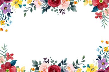 Tasarım için suluboya çiçekler arka plan vektörü. 