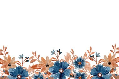 Tasarım için suluboya çiçekler arka plan vektörü. 