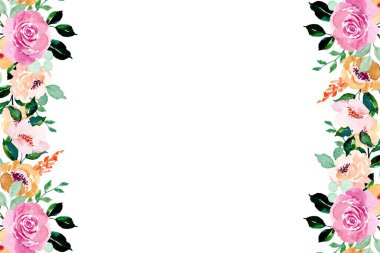 Tasarım için suluboya çiçekler arka plan vektörü